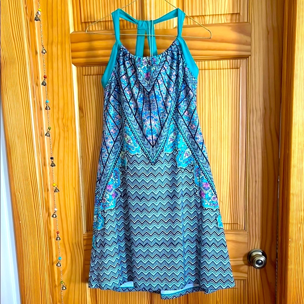 Prana Teal Simba Halter Dress